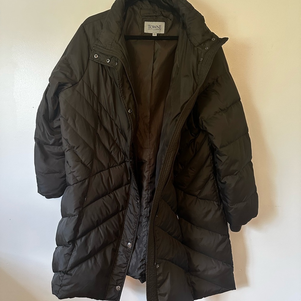 London Fog long down coat